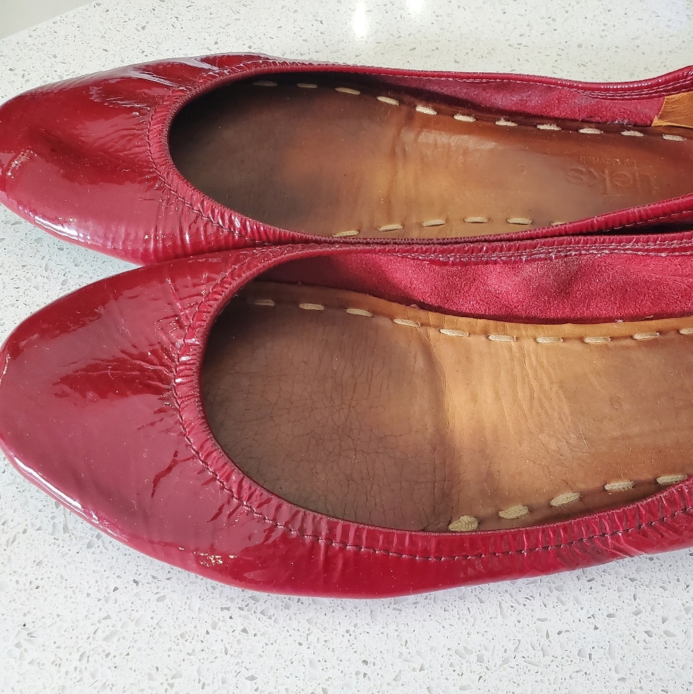 Ruby red tieks 9